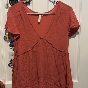 matilda jane women's rust colored top